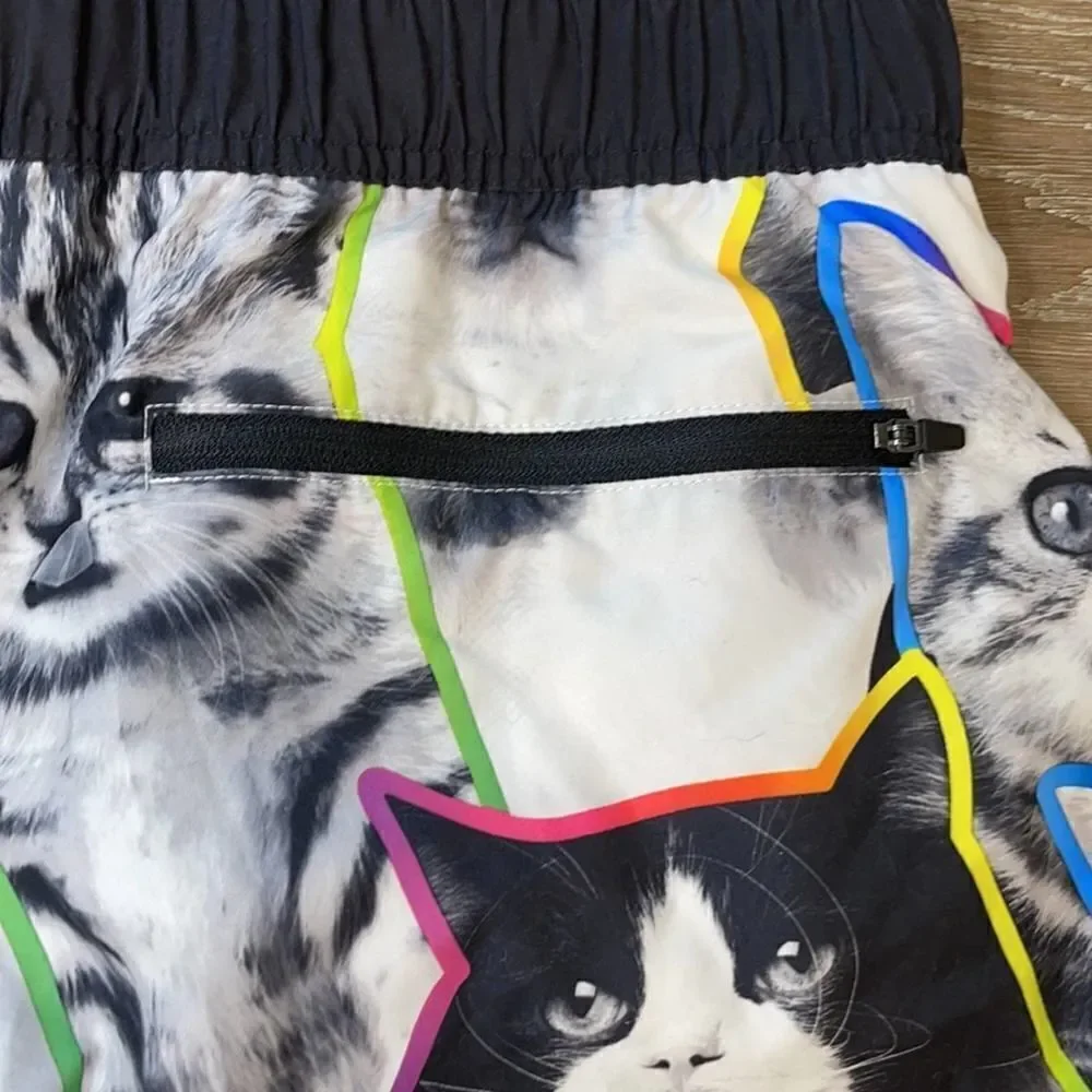Walnut & 39th• Neon Cat Face Board Shorts